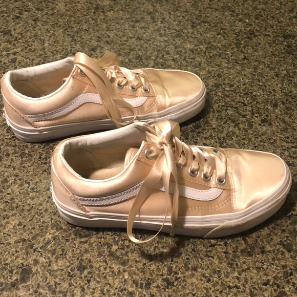 Pink Satin Vans - Picture 3 of 4
